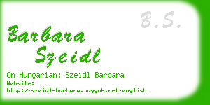 barbara szeidl business card